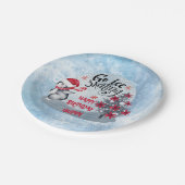 Assiettes En Carton Patinage sur glace Penguin Fête d'anniversaire (Angle)