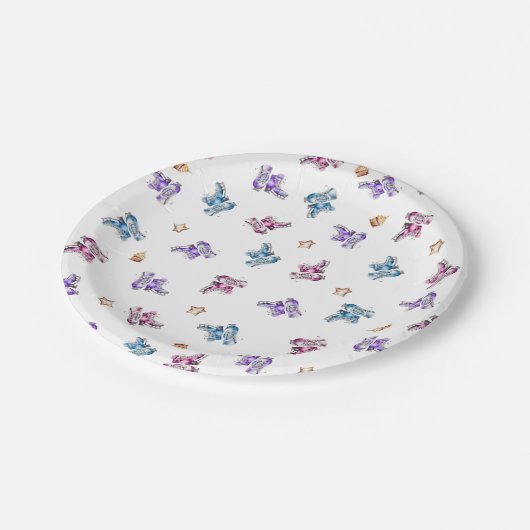 Assiettes En Carton Patinage sur glace Plaque d'anniversaire, Patinage (Angle)