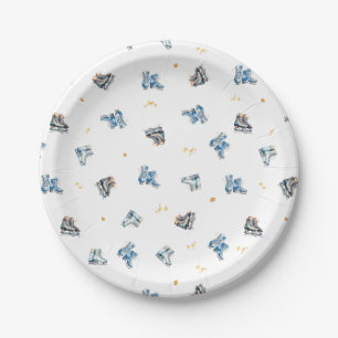 Assiettes En Carton Patinage sur glace Plaques d'anniversaire, Hockey 