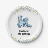 Assiettes En Carton Patinage sur glace Plaques d'anniversaire, Hockey  (Devant)