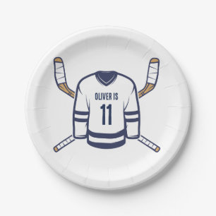 Assiettes En Carton Patinage sur la plaque de hockey sur glace