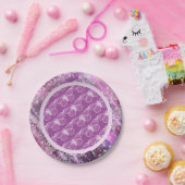 Assiettes En Carton Patine pourpre : Papillons (Fête)