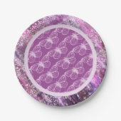 Assiettes En Carton Patine pourpre : Papillons (Devant)