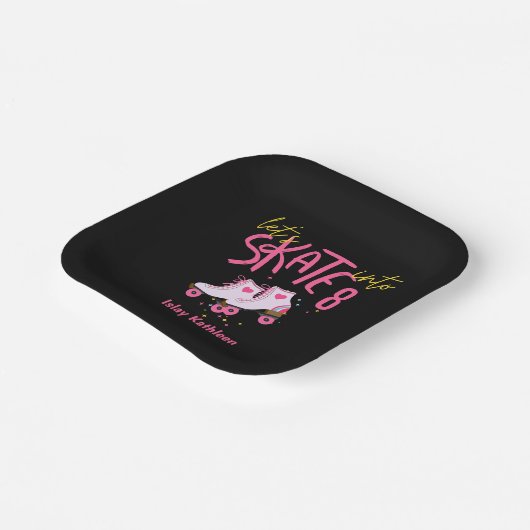 Assiettes En Carton Patinons à huit ans (Angulaire)