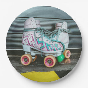 Assiettes En Carton Patins à rouleaux
