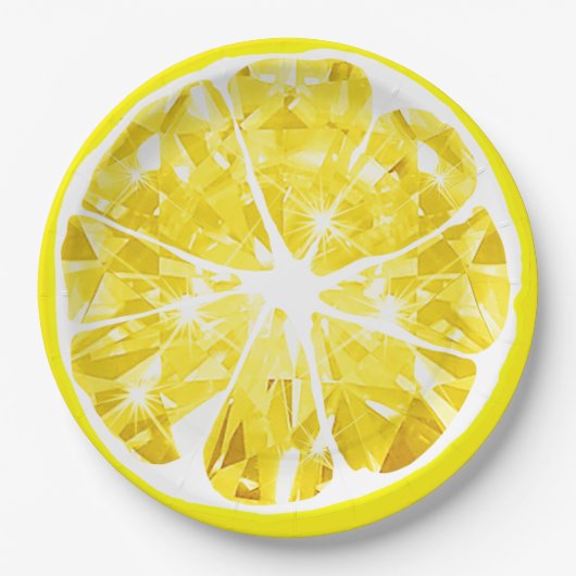 Assiettes En Carton Patio à tartines de jus de Gem Lemon Slice Citrus (Devant)