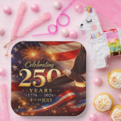 Assiettes En Carton Patriotic 250th Anniversary (Fête)