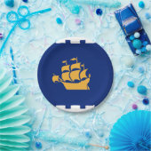 Assiettes En Carton Patriotic paper plate with flag of Quebec City (Fête)