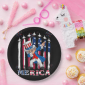 Assiettes En Carton Patriotic Uncle Sam Dabbing 4th of July (Fête)