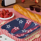 Assiettes En Carton Patriotique 4 juillet Étoiles Rouge Blanc Et Bleu