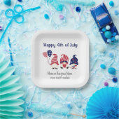 Assiettes En Carton Patriotique Gnomes Stars & Stripes 7 en Carré Part (Fête)