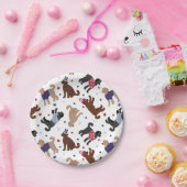 Assiettes En Carton Patriotique Labradoodle Motif (Fête)