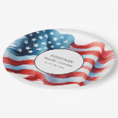 Assiettes En Carton Patriotique USA 4 juillet décoration de table (Angle)