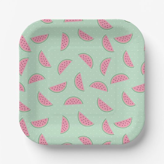 Assiettes En Carton Patteries Tropical Fruit Paint Splatter (Recto)