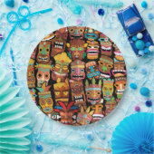 Assiettes En Carton Pattern de Tiki (Fête)