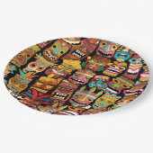 Assiettes En Carton Pattern de Tiki (Angle)