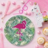 Assiettes En Carton Pattern et Pink Flamingo (Fête)