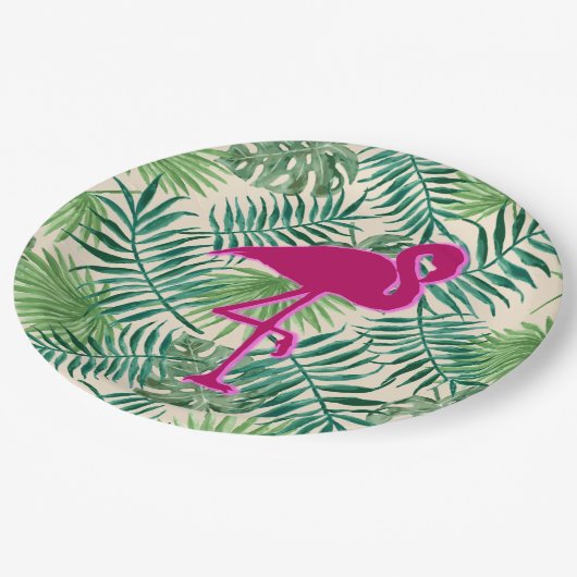 Assiettes En Carton Pattern et Pink Flamingo (Angle)