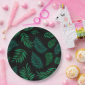Assiettes En Carton Pattern Tropical Leaves (Fête)