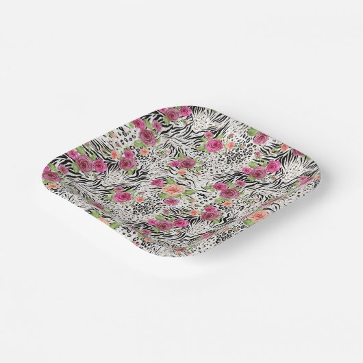 Assiettes En Carton Pattern with Animal Prints (Angulaire)