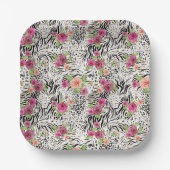 Assiettes En Carton Pattern with Animal Prints (Recto)