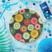 Assiettes En Carton Patterned Gears (Fête)