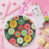 Assiettes En Carton Patterned Gears (Fête)