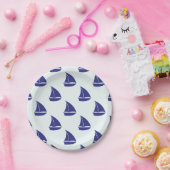 Assiettes En Carton Patterns bleus (Fête)