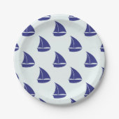 Assiettes En Carton Patterns bleus (Devant)