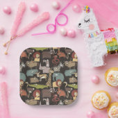 Assiettes En Carton Patterns d'African Animals (Fête)