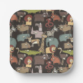 Assiettes En Carton Patterns d'African Animals (Recto)