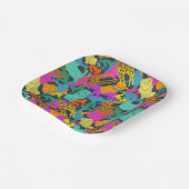 Assiettes En Carton Patterns d'Animal Silhouette (Angulaire)