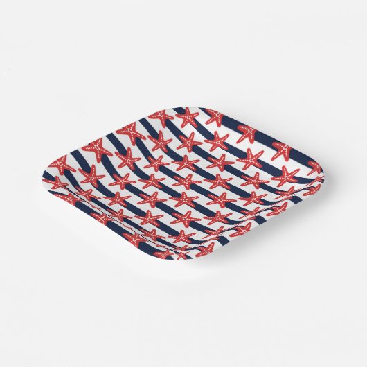 Assiettes En Carton Patterns de Stars And Stripes (Angulaire)