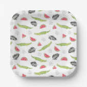 Assiettes En Carton Patters de Tropical (Recto)