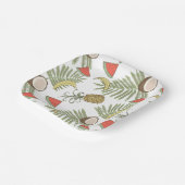 Assiettes En Carton Patters de Tropical Fruit (Angulaire)