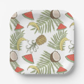 Assiettes En Carton Patters de Tropical Fruit (Recto)