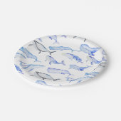 Assiettes En Carton Patters de Watercolor (Angle)