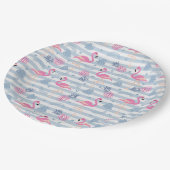 Assiettes En Carton Patters de Whimsical Flamingo et Pineapple (Angle)