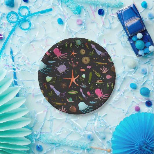 Assiettes En Carton Patterson de Sea Critters (Fête)