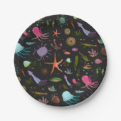 Assiettes En Carton Patterson de Sea Critters (Devant)