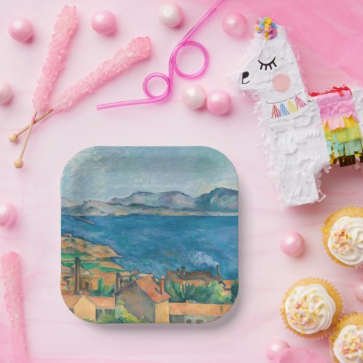 Assiettes En Carton Paul Cezanne - Baie de Marseille, vue d'Estaque (Fête)