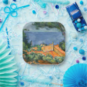 Assiettes En Carton Paul Cezanne - Estaque aux toits rouges (Fête)