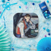 Assiettes En Carton Paul Cezanne - Garçon dans la veste rouge (Fête)