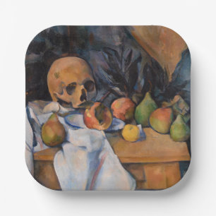 Assiettes En Carton Paul Cezanne - La vie morte avec le crâne