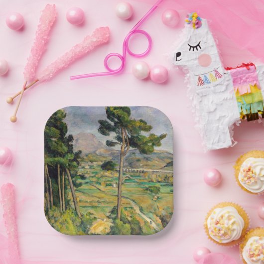 Assiettes En Carton Paul Cezanne - Mont Sainte-Victoire et Viaduc (Fête)