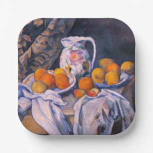 Assiettes En Carton Paul Cezanne - Nature morte avec rideau