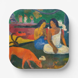 Assiettes En Carton Paul Gauguin - Arearea / Le Chien Rouge