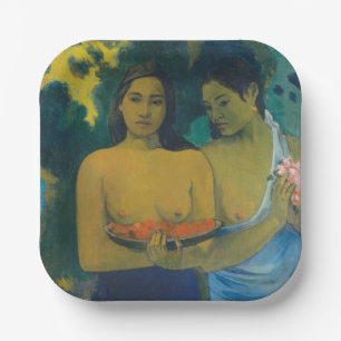 Assiettes En Carton Paul Gauguin - Deux femmes tahitiennes