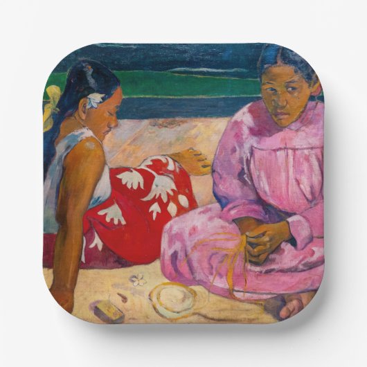 Assiettes En Carton Paul Gauguin - Femmes tahitiennes sur la plage (Recto)