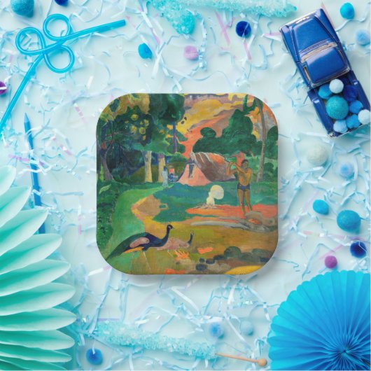 Assiettes En Carton Paul Gauguin - Paysage avec Peacocks / Matamoe (Fête)